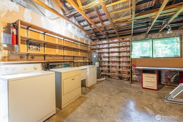 18707 25th Ave NE, Lake Forest Park, WA 98155 - below grade area with washing machine and clothes dryer and water heater