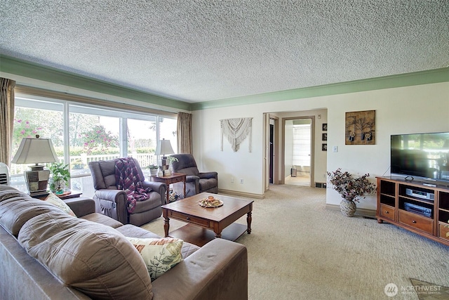 17003 53rd Ave S, Seatac, WA 98188 - living room featuring light colored carpet and a textured ceiling