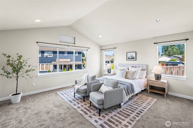 605 26th Avenue Ct, Milton, WA 98354 - carpeted bedroom with lofted ceiling and recessed lighting