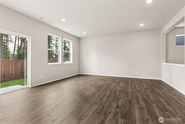3912 23rd Ave NE Unit 38, Olympia, WA 98506 - spare room featuring dark wood-style flooring and recessed lighting