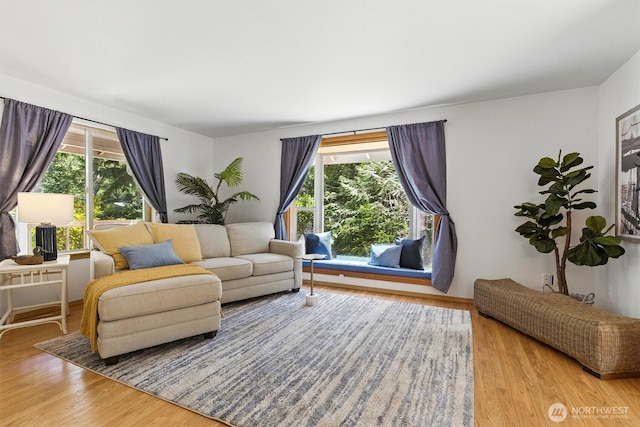 127 E Barnacle Blvd, Shelton, WA 98584 - living area with plenty of natural light and wood finished floors