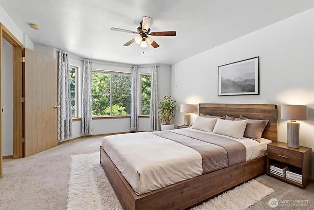 127 E Barnacle Blvd, Shelton, WA 98584 - bedroom featuring light colored carpet and ceiling fan