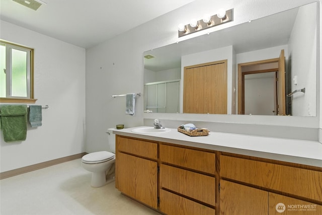 127 E Barnacle Blvd, Shelton, WA 98584 - bathroom featuring vanity and a stall shower