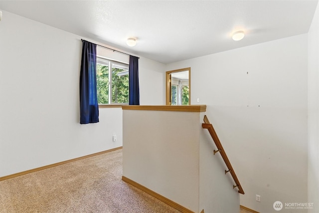 127 E Barnacle Blvd, Shelton, WA 98584 - hall with an upstairs landing and carpet flooring