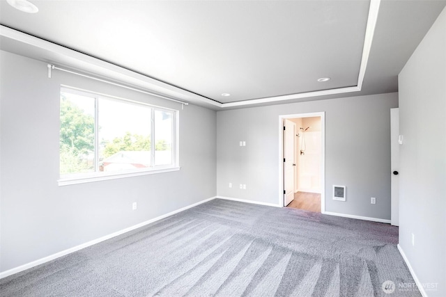 7830 A St, Tacoma, WA 98408 - empty room with carpet flooring, recessed lighting, and a tray ceiling