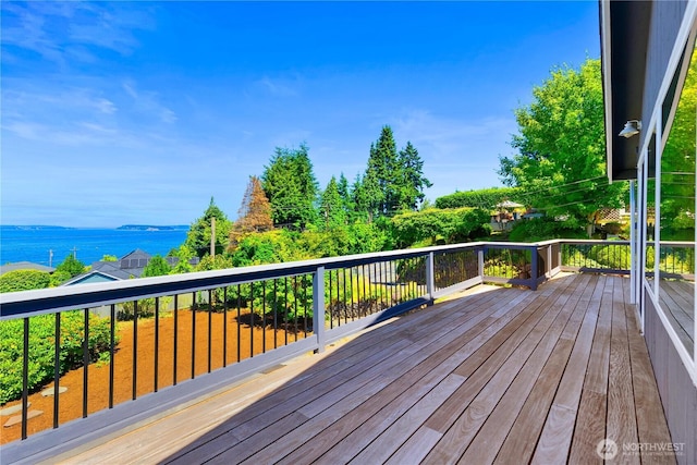 1418 W Mukilteo Blvd, Everett, WA 98203 - wooden terrace featuring a water view