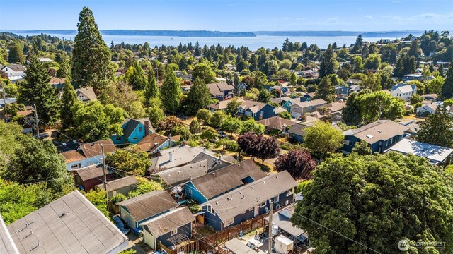 4506 46th Ave SW, Seattle, WA 98116 - aerial view of residential area with a nearby body of water
