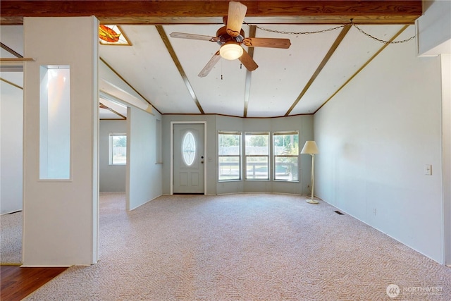 589 Criscola Ave, College Place, WA 99324 - entryway with carpet floors, healthy amount of natural light, and ceiling fan