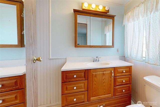 589 Criscola Ave, College Place, WA 99324 - half bath featuring vanity and wainscoting
