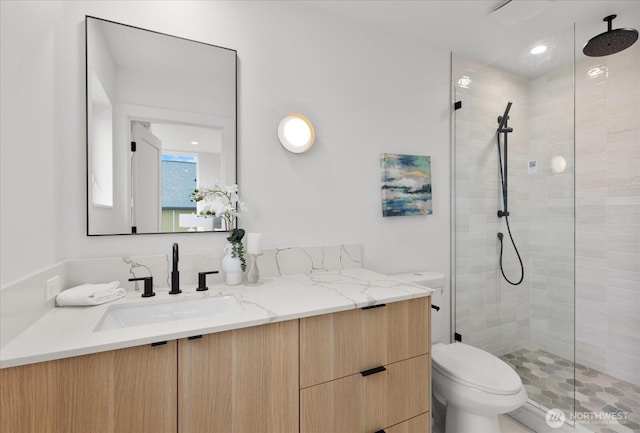 747 N 71st St, Seattle, WA 98103 - bathroom featuring vanity and a stall shower