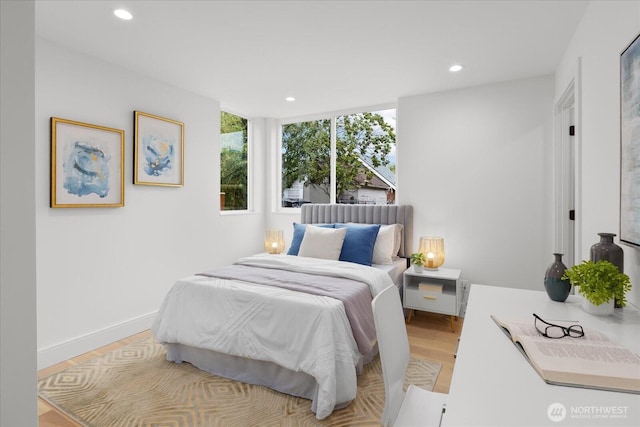 747 N 71st St, Seattle, WA 98103 - bedroom with recessed lighting and light wood-style flooring