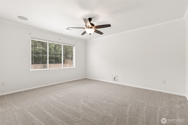 7022 Raptor Ave NE, Lacey, WA 98516 - carpeted empty room with ceiling fan and crown molding