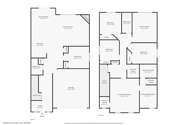 7022 Raptor Ave NE, Lacey, WA 98516 - view of room layout