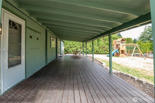 1729 154th St S, Spanaway, WA 98387 - wooden terrace with a playground