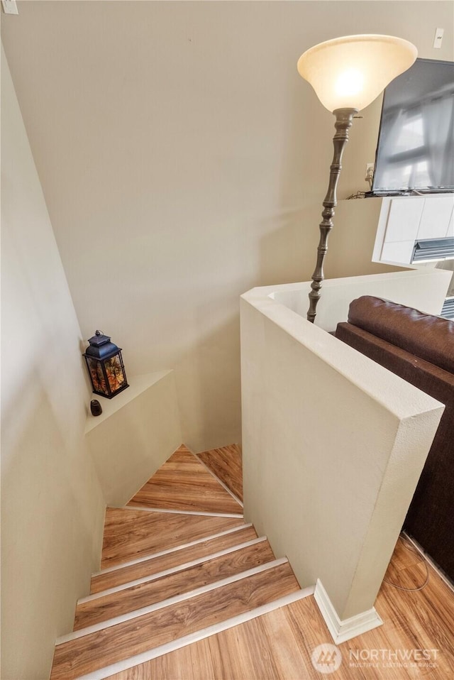 6137 Hazel Loop SE Unit D, Auburn, WA 98092 - stairs with wood finished floors