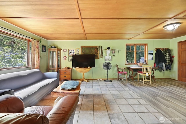 30124 Ramstad Rd, Arlington, WA 98223 - living area with wooden ceiling