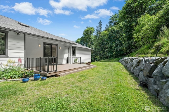 13830 Old Snohomish Monroe Rd, Snohomish, WA 98290 - view of grassy yard with a deck