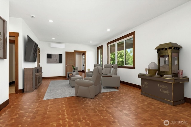 13830 Old Snohomish Monroe Rd, Snohomish, WA 98290 - living area featuring recessed lighting and a wall mounted AC
