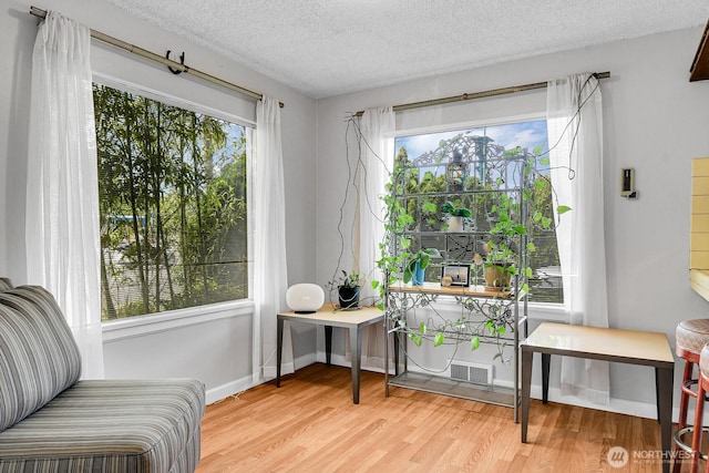 9713 4th Ave W, Everett, WA 98204 - sitting room with light wood-style floors, plenty of natural light, and a textured ceiling