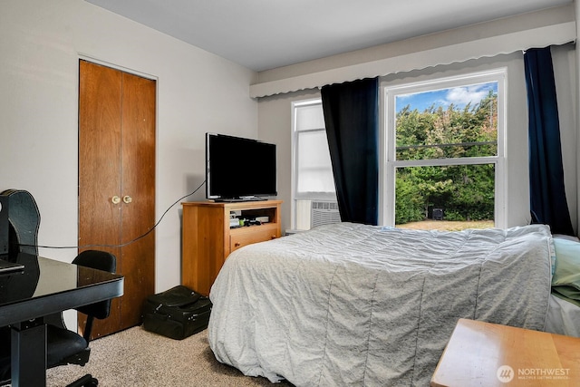 9713 4th Ave W, Everett, WA 98204 - carpeted bedroom with cooling unit and an office area