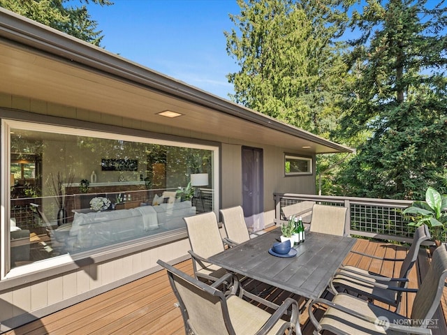 13514 3rd Ave NE, Seattle, WA 98125 - wooden deck featuring outdoor dining space
