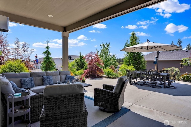 9511 W Floyd Dr, Cheney, WA 99004 - view of patio featuring an outdoor hangout area and outdoor dining area
