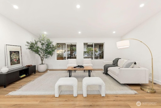 2500 S 370th Unit 227, Federal Way, WA 98003 - living room featuring light wood-style flooring and recessed lighting