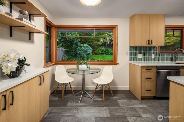 5244 Pullman Ave NE, Seattle, WA 98105 - kitchen featuring dishwasher, healthy amount of natural light, light countertops, and backsplash