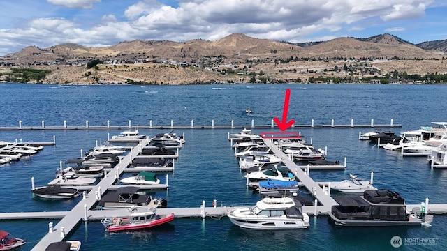 1350 W Woodin Ave Unit Ede2, Chelan, WA 98816 - dock with a water and mountain view and view of marina