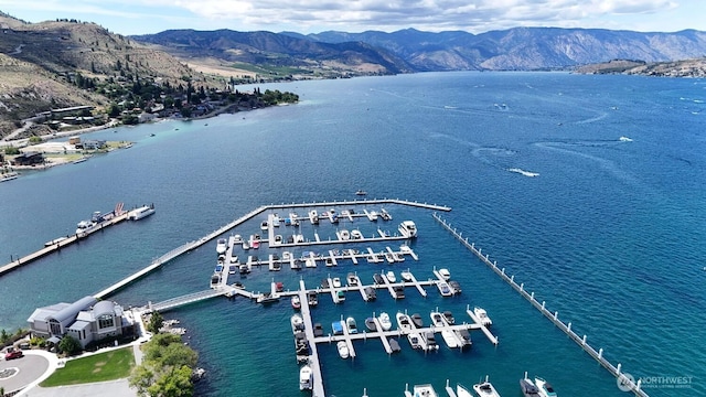 1350 W Woodin Ave Unit Ede2, Chelan, WA 98816 - drone / aerial view of a water and mountain view