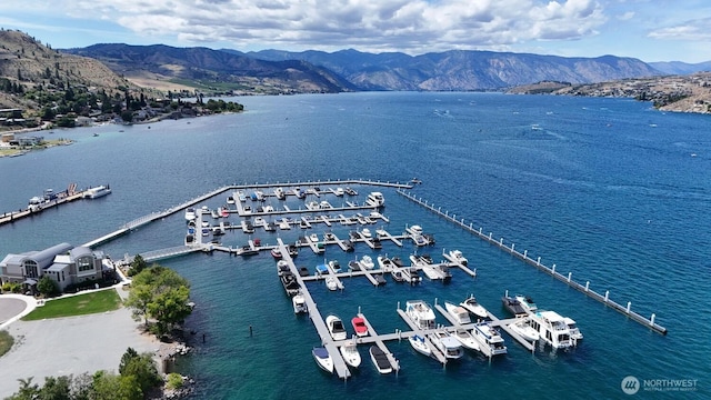 1350 W Woodin Ave Unit Ede2, Chelan, WA 98816 - drone / aerial view of a water and mountain view