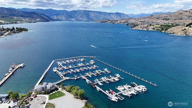 1350 W Woodin Ave Unit Ede2, Chelan, WA 98816 - drone / aerial view of a water and mountain view