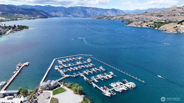1350 W Woodin Ave Unit Ede2, Chelan, WA 98816 - drone / aerial view of a water and mountain view