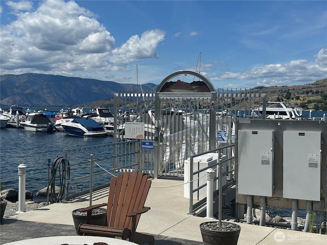 1350 W Woodin Ave Unit Ede2, Chelan, WA 98816 - dock area with a water and mountain view