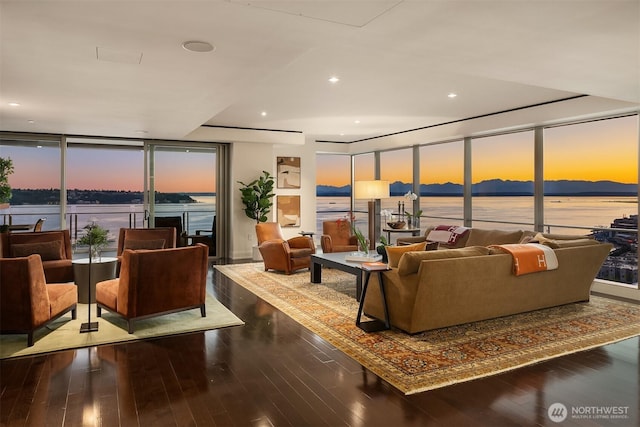 99 Union St Unit 1601, Seattle, WA 98101 - building lobby featuring expansive windows and recessed lighting