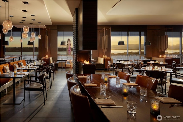 99 Union St Unit 1601, Seattle, WA 98101 - dining space with dark wood-style flooring