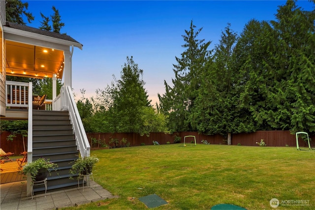 230 155th Pl SE, Bothell, WA 98012 - fenced backyard with stairs