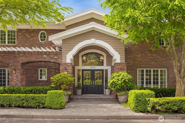 2530 39th Ave E, Seattle, WA 98112 - view of exterior entry with french doors and brick siding