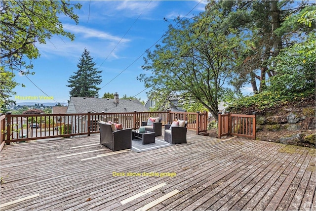 7147 29th Ave SW, Seattle, WA 98126 - wooden deck featuring outdoor lounge area