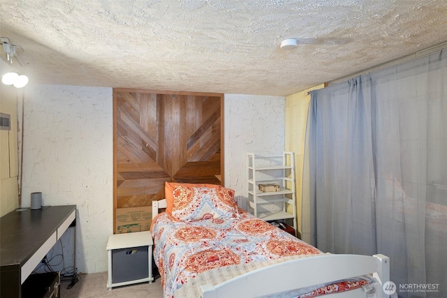 7147 29th Ave SW, Seattle, WA 98126 - bedroom with a textured ceiling, carpet flooring, and a textured wall
