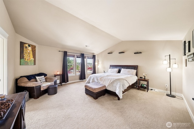 17116 138th Ave E, Puyallup, WA 98374 - carpeted bedroom with lofted ceiling and baseboards