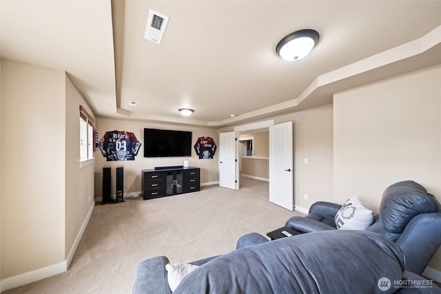17116 138th Ave E, Puyallup, WA 98374 - living area featuring light colored carpet and a raised ceiling