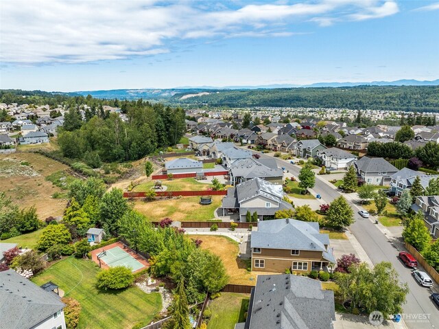 17116 138th Ave E, Puyallup, WA 98374 - aerial view of residential area featuring a mountainous background