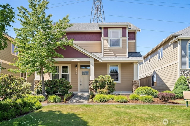 2309 43rd Ave SE, Puyallup, WA 98374 - view of front of house featuring a front lawn and roof with shingles
