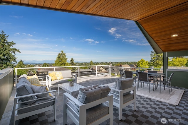 6012 Palatine Ave N, Seattle, WA 98103 - view of patio featuring an outdoor living space and outdoor dining space