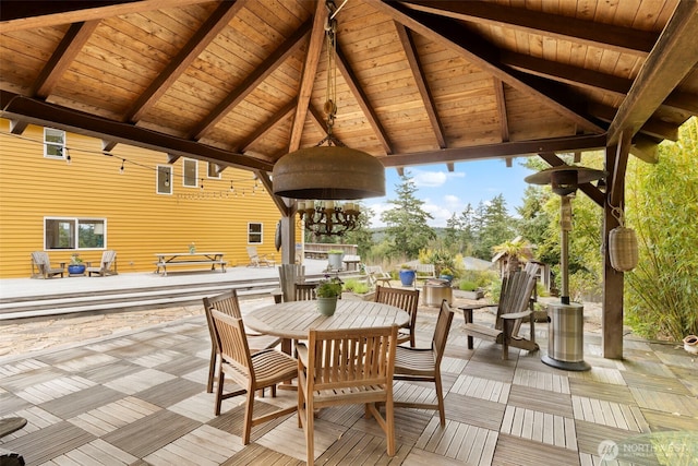788 P St, Port Townsend, WA 98368 - view of patio / terrace featuring outdoor dining space and a gazebo