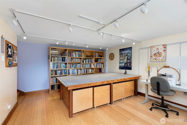 788 P St, Port Townsend, WA 98368 - home office with track lighting and light wood finished floors