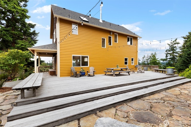 788 P St, Port Townsend, WA 98368 - back of property with outdoor dining space and a deck