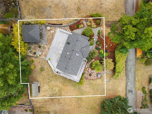 788 P St, Port Townsend, WA 98368 - aerial view of property and surrounding area featuring property boundaries highlighted