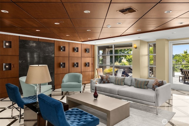 220 1st St Unit 204, Kirkland, WA 98033 - building lobby with wood walls and recessed lighting